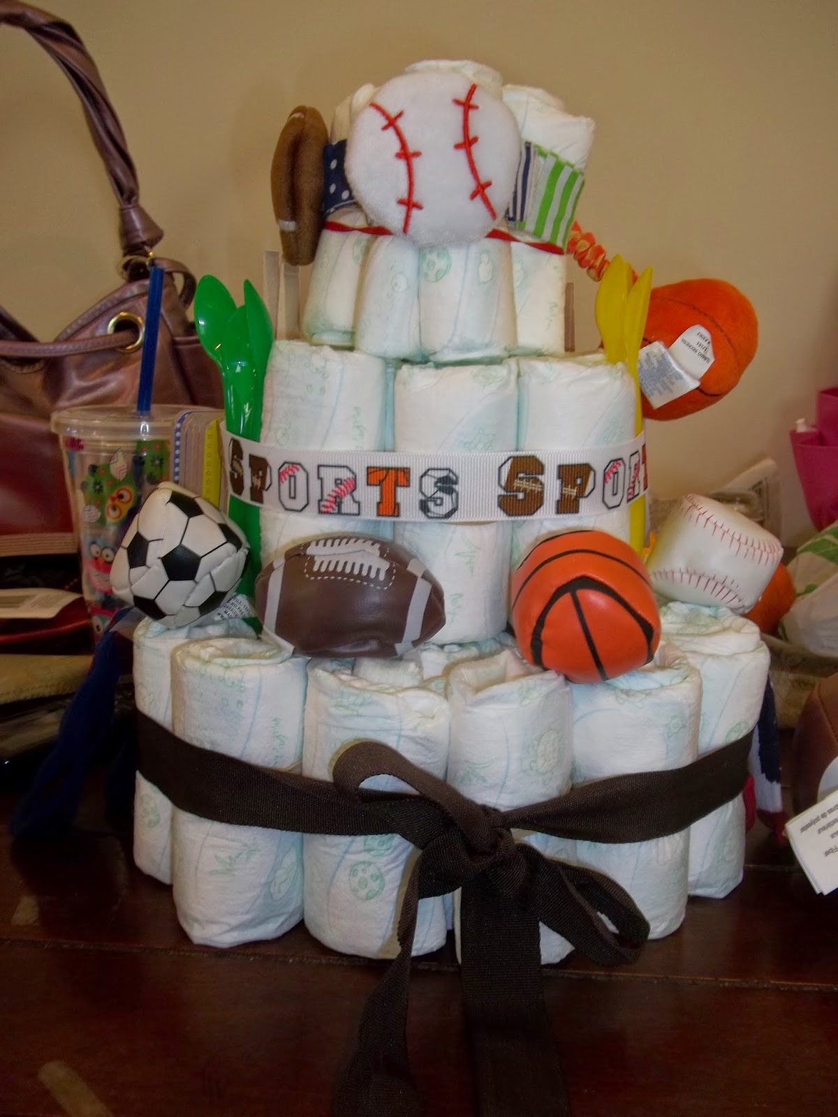 sports diaper cake